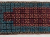 Prayer red and blue  ,  lana annodata a mano su ordito di cotone,  cm.80x120,  2000