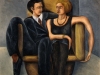 La coppia,   olio su tela,  cm. 125x125,  1996