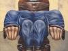 Sulla sedia elettrica,   olio su tela,  cm. 125x125,  1996
