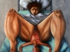 Il parto,   olio su tela,  cm. 125x125,  1996