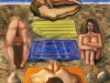 Le bagnanti, seconda versione,   olio su tela,  cm. 125x125,  1996