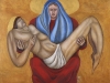 La pietà,   olio su tela,  cm. 125x125,  1996