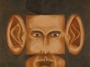 Autoritratto nell'ok,   olio su tela,  cm. 125x125,  1996