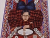 Autoritratto allo specchio,   olio su tela,  cm. 200x150,  1997