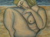 Nudo sulla spiaggia,   olio su tela,  cm. 125x125,  1996