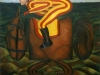 Il fantino,   olio su tela,  cm. 125x125,  1996