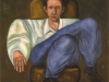 L'uomo posato,   olio su tela,  cm. 125x125,  1996