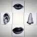 Grandezza naturale, autoritratto,  fotografia su bilaminato,  cm. 60x60 per elemento,  1994