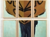  Faccia da cubo,  olio su tela, legno,   cm. 110x61,  2005