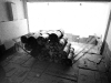 32 bidoni : 1 scultura = 1 bidone : X (il dopo), serigrafia su bidoni metallici, cm. 240x240x180,  1993,  Studio Stefania Miscetti, Roma.