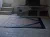 Cinque pezzi facili, (particolare),  acrilico su piastrelle in cotto,  cm. 165x165,  1992,  Volpaia, Radda in Chianti (SI)