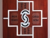 Percorsi - legno, plexiglass, neon - cm. 124x124x9,5 - 1990