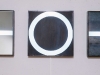 Più o meno - legno, plexiglass, specchio, ferro, neon - cm. 80x80x11,5 per elemento (trittico)  1990
