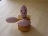 I personaggi OK:  il buddino,  gesso dipinto,  cm. 24x24x12,  2000