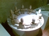 lampada chanukkah,  legno, cera,  H. cm. 26, diam. cm. 94,  2007