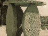Dolmen, scultura in pietra,  cm. 220x220  2001