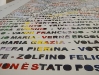 Vittime dei bombardamenti alleati 1940/1945 (particolare),olio su tela, cm. 480x180, 2015