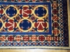 Ok un cazzo blue and red, (particolare)  lana annodata a mano su ordito di cotone,  cm.90x140,  2000