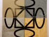 Terra-terra(composizione 4 elementi),  serigrafia su materiali vari ,  cm. 120x120 ( 60x60 per elemento),  1992